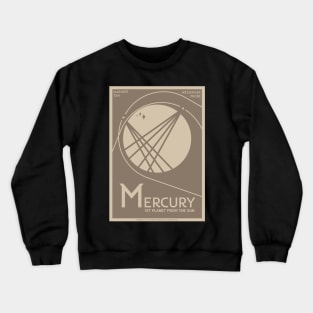 Art Deco Space Travel Poster - Mercury Crewneck Sweatshirt